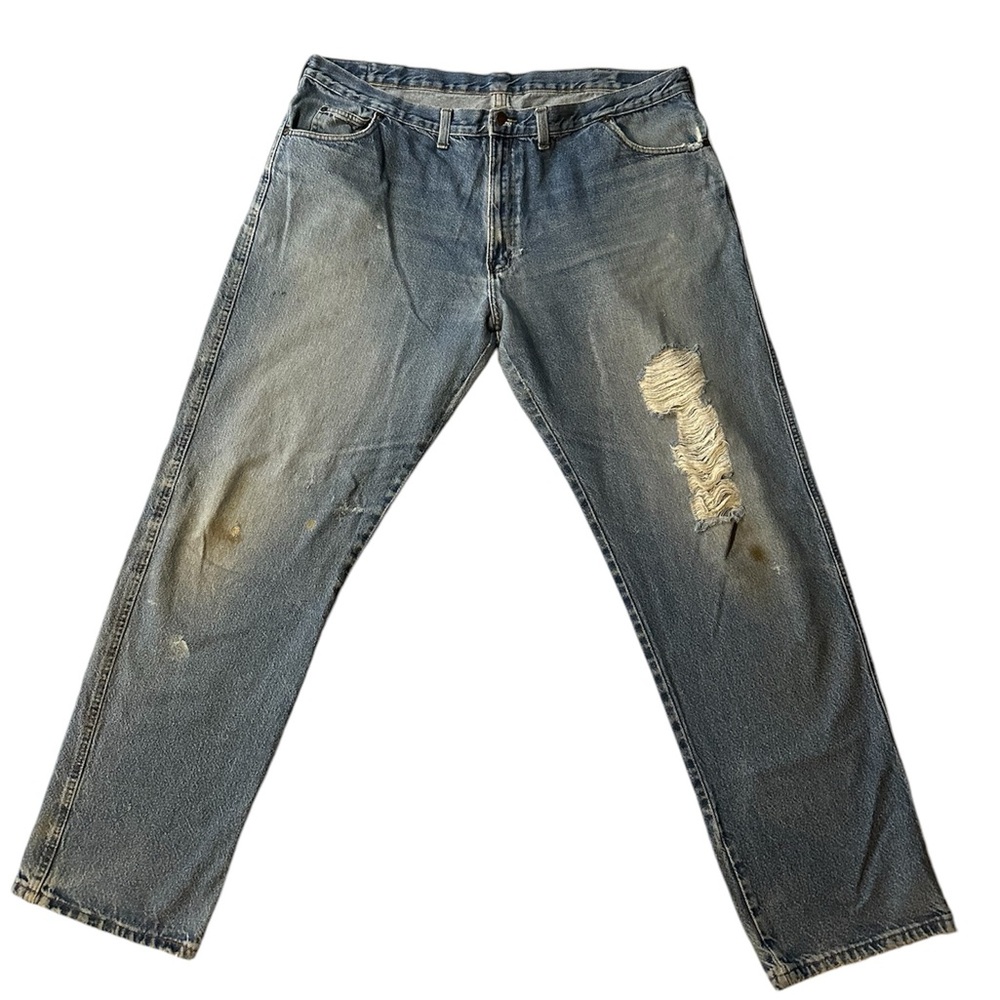 Vintage Double Knot Jeans • Distressed Denim • Authentically Worn Out